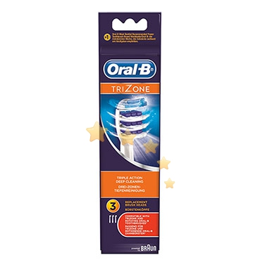 Oral-B Linea Igiene Dentale Quotidiana TriZone 3 Spazzolini di Ricambio